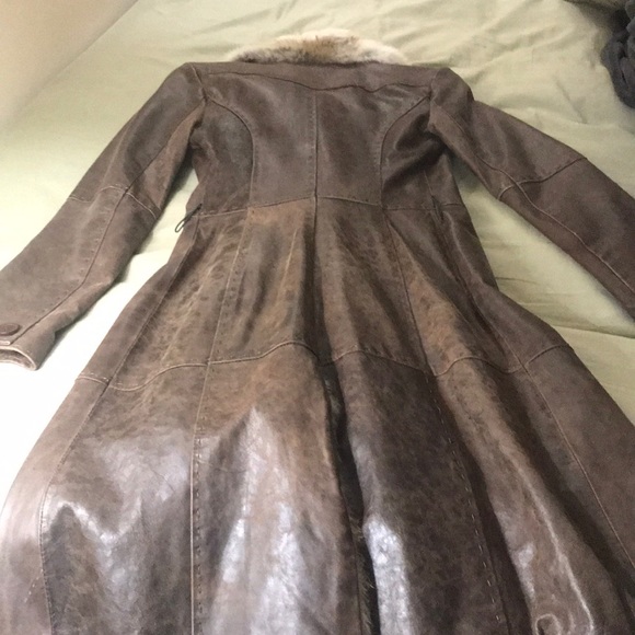 Genuine patchwork leather & rabbit-fur jacket - Picture 4 of 8